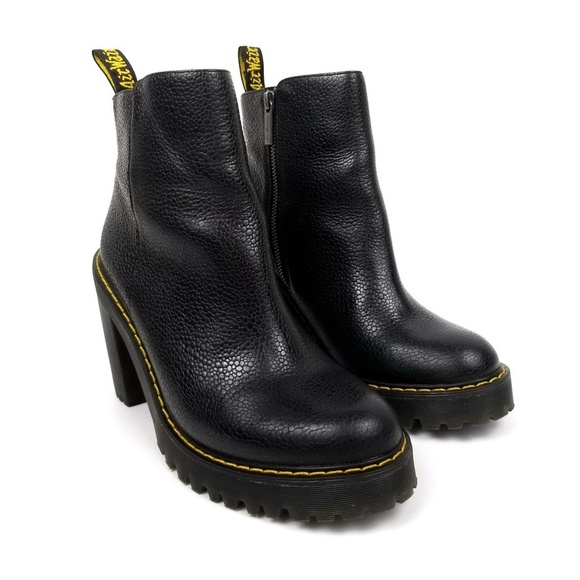 Dr. Martens Magdalena Leather Heeled Chelsea Boots - Picture 3 of 11